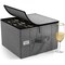 Sorbus Dinnerware Organizer for Champagne Flute Glasses with Lid (Holds Service for 12) with Felt Protectors - 13 x 10 x 10.6